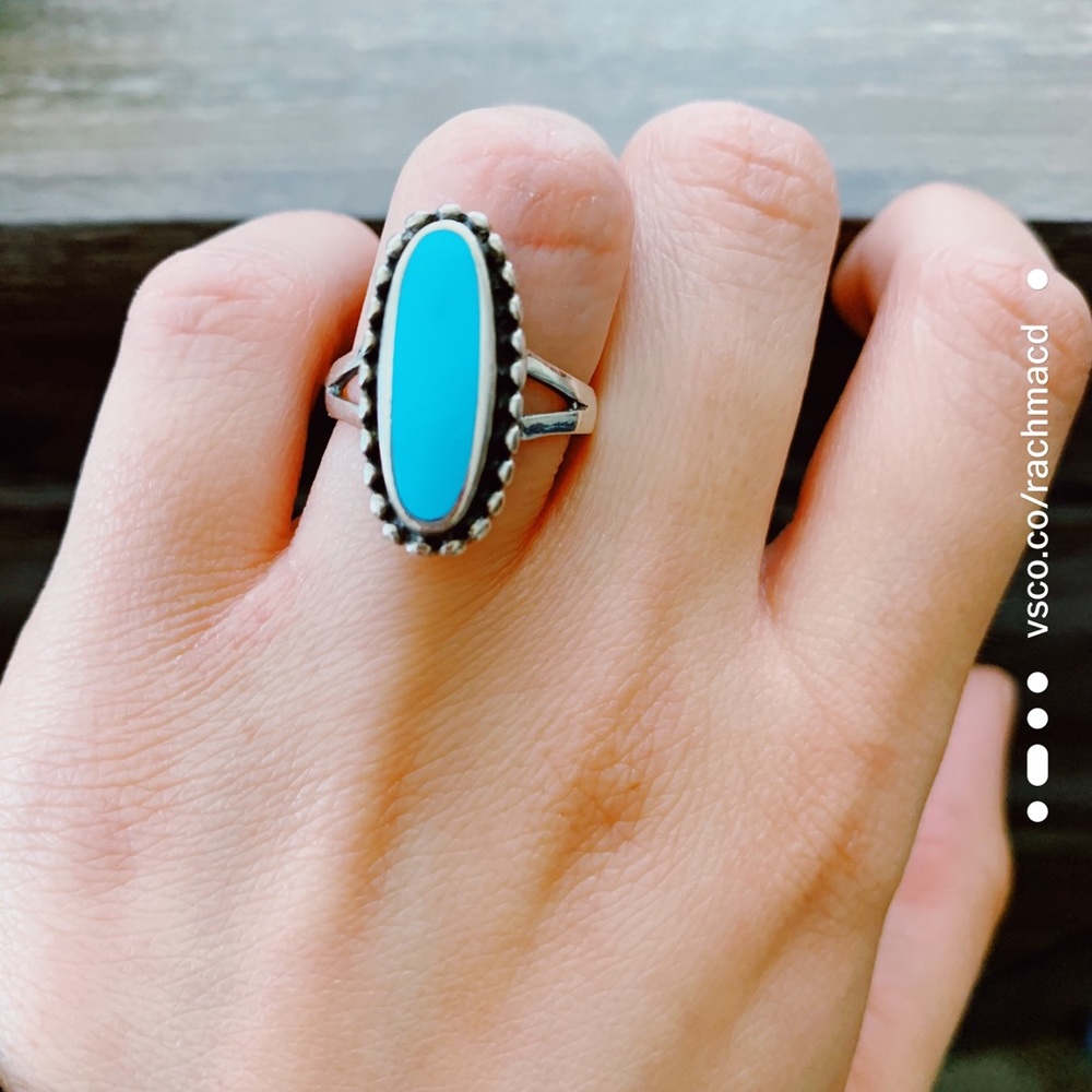 Vintage-turquoise sterling silver ring